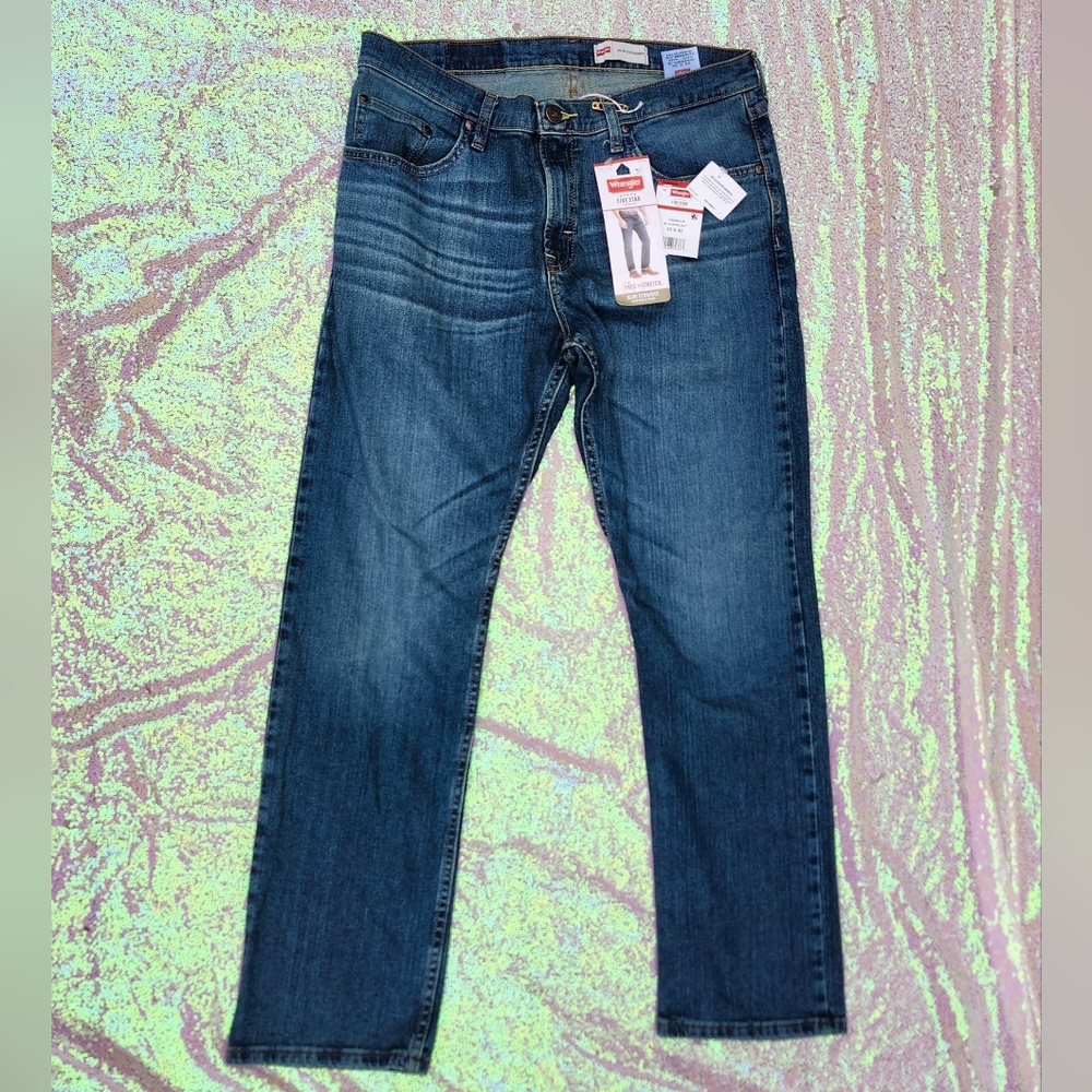 Wrangler Men's Blue Jeans 5 Star Premium NWT 33x30 Slim Straight
